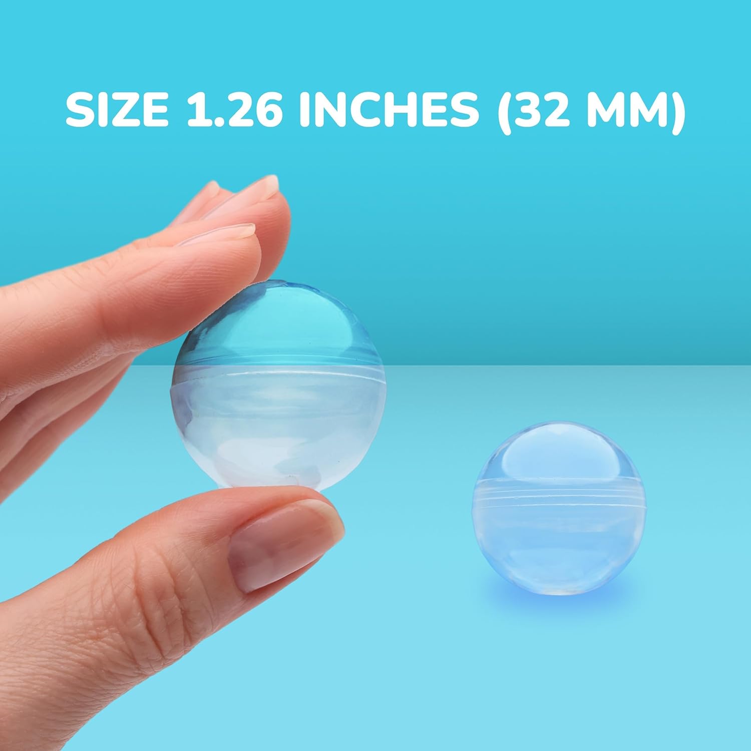 100pcs Clear Plastic Round Cap - Prize Capsule Toy Machine recension och pris
