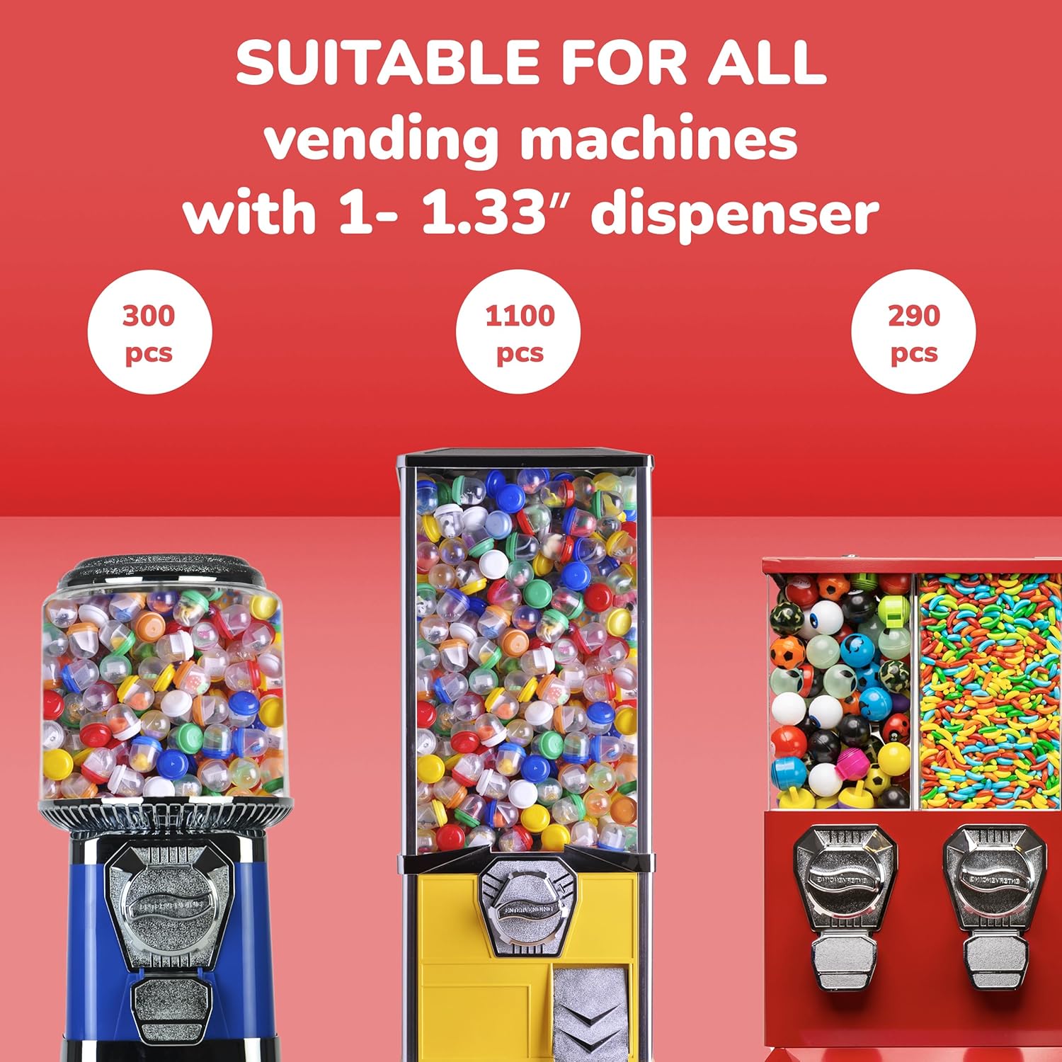 100-500PCS Empty Round Capsule - Prize Capsule Toy Machine recension och pris