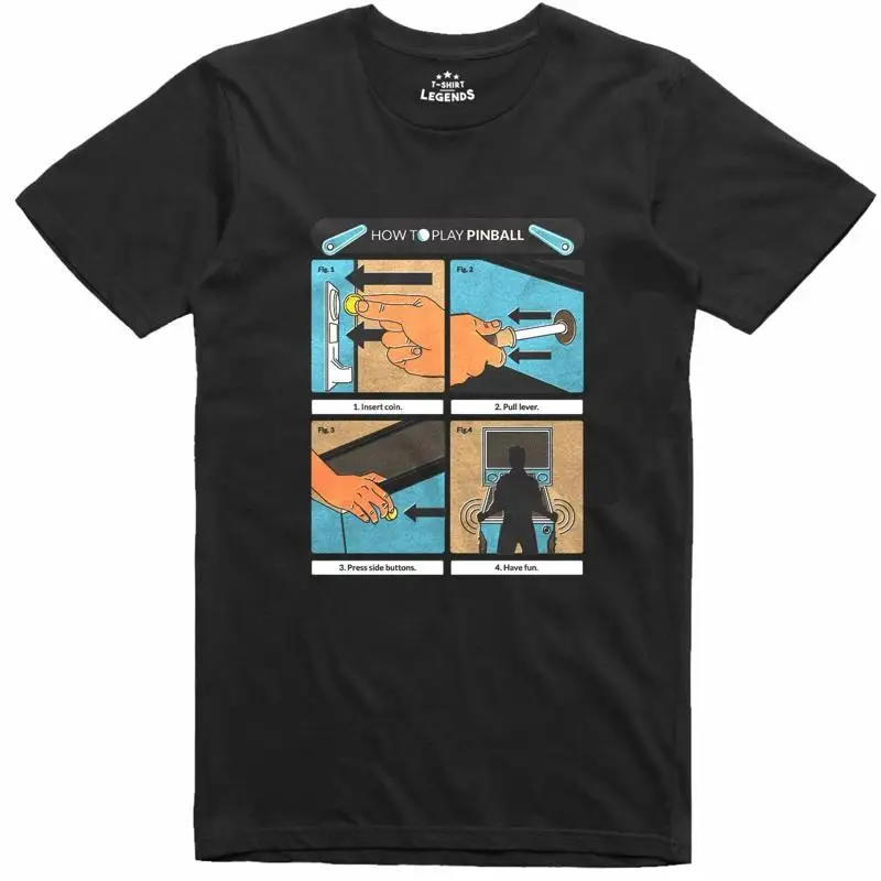 Mens T Shirt Retro Pinball Mac - Pinball Machine recension och pris